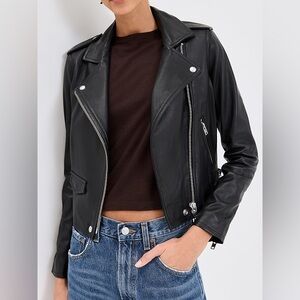 IRO Black Leather Ashville Jacket